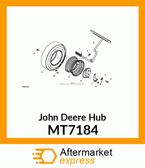 HUB, TRANSPORT WHEEL (PAINTED) MT7184