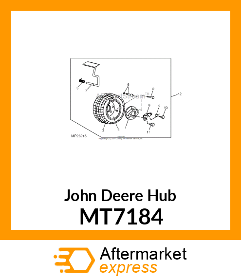 HUB, TRANSPORT WHEEL (PAINTED) MT7184