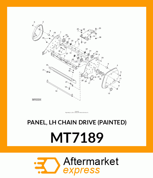 PANEL, LH CHAIN DRIVE (PAINTED) MT7189