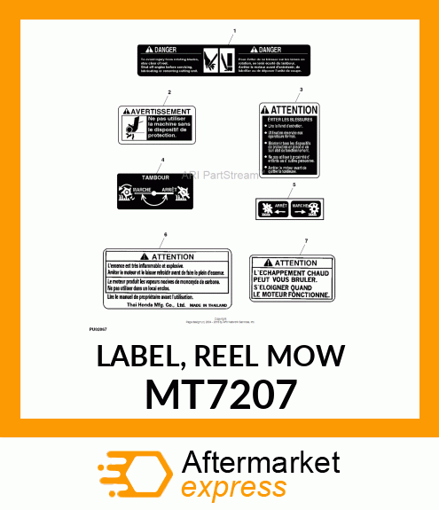 LABEL, REEL MOW MT7207