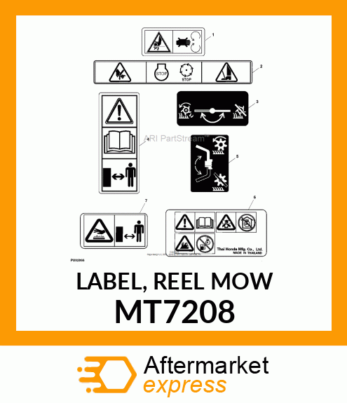 LABEL, REEL MOW MT7208