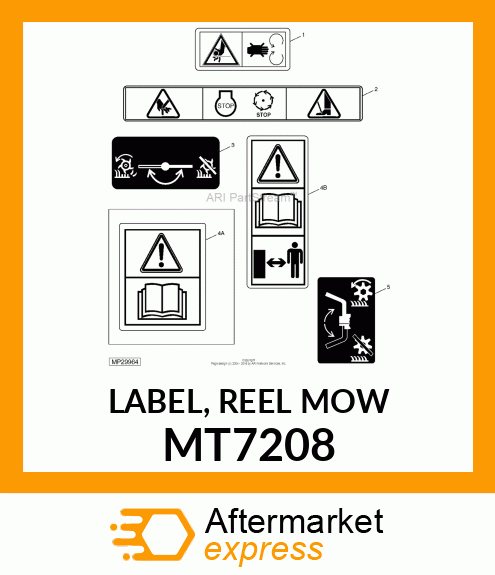 LABEL, REEL MOW MT7208