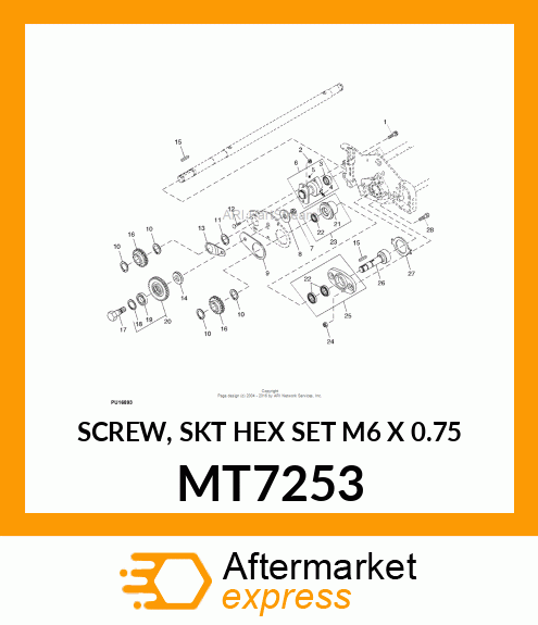 SCREW, SKT HEX SET M6 X 0.75 MT7253