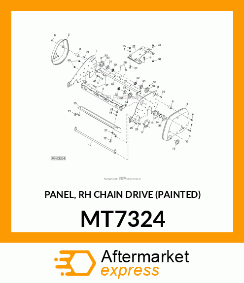 PANEL, RH CHAIN DRIVE (PAINTED) MT7324