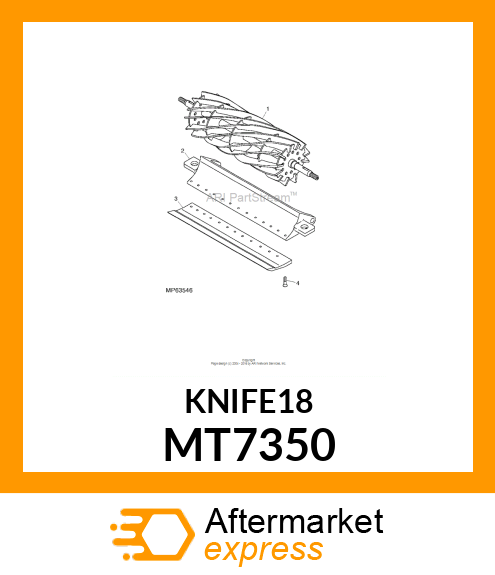 STATIONARY KNIFE, 18" LOW MT7350