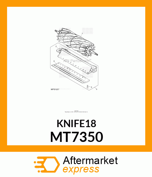 STATIONARY KNIFE, 18" LOW MT7350