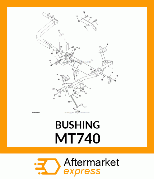 BUSHING, BUSHING, FLANGED MT740