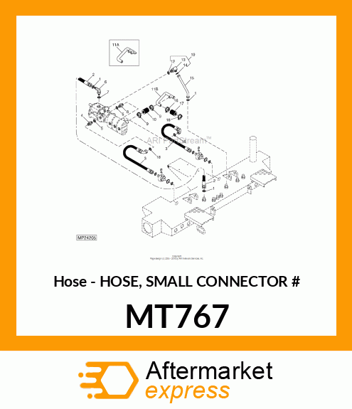 Hose - HOSE, SMALL CONNECTOR # MT767