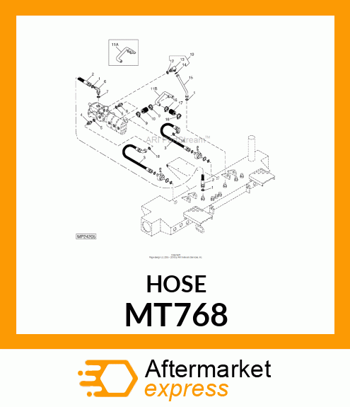 HOSE, LARGE CONNECTOR # MT768