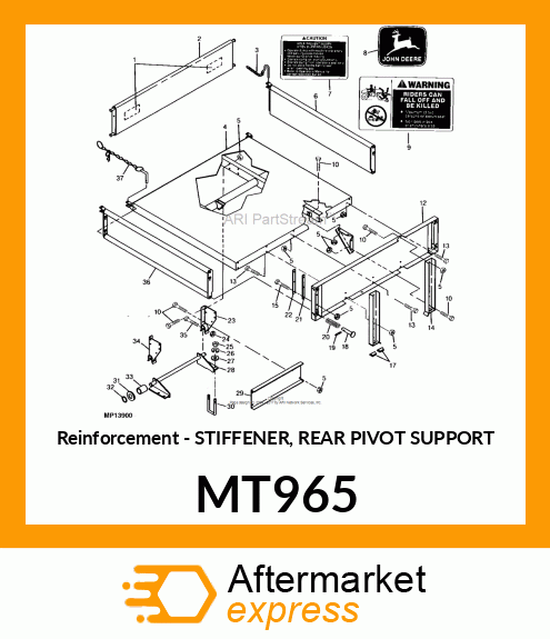 Reinforcement - STIFFENER, REAR PIVOT SUPPORT MT965