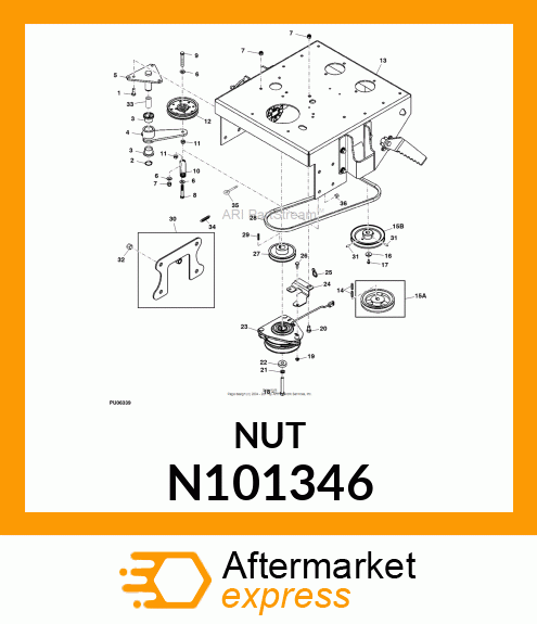 LOCK NUT, NUT STOP 7/16 N101346