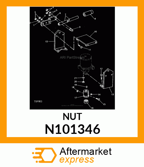 LOCK NUT, NUT STOP 7/16 N101346