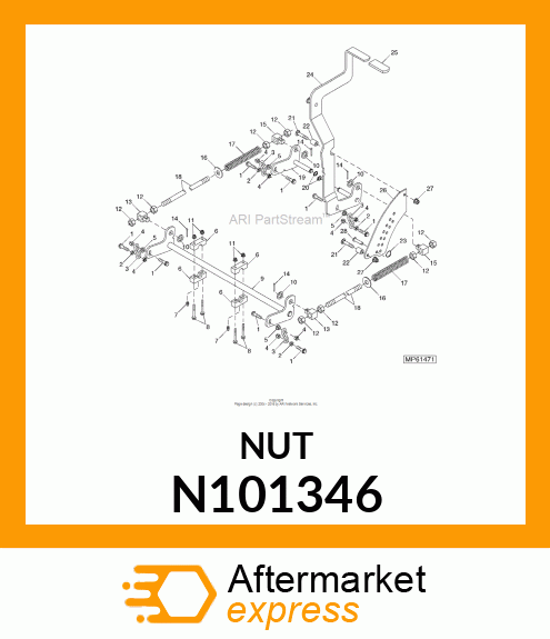 LOCK NUT, NUT STOP 7/16 N101346