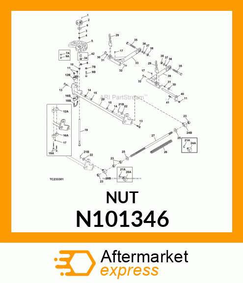 LOCK NUT, NUT STOP 7/16 N101346