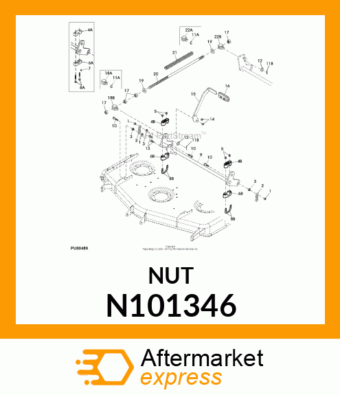 LOCK NUT, NUT STOP 7/16 N101346