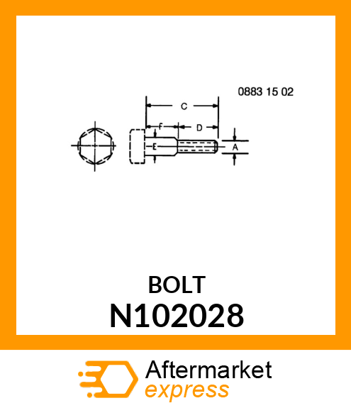 BOLT DOWEL 10B21 N102028