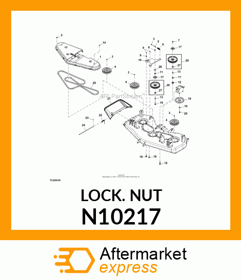 LOCK NUT, 1/4 N10217