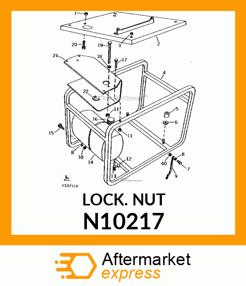 LOCK NUT, 1/4 N10217