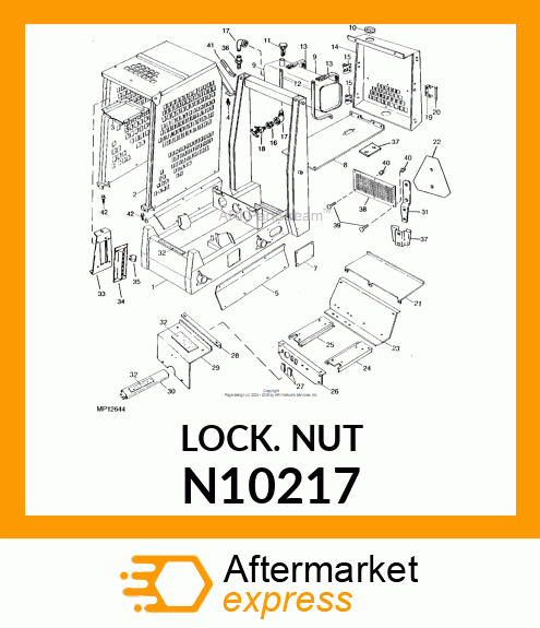 LOCK NUT, 1/4 N10217