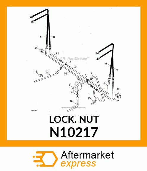 LOCK NUT, 1/4 N10217