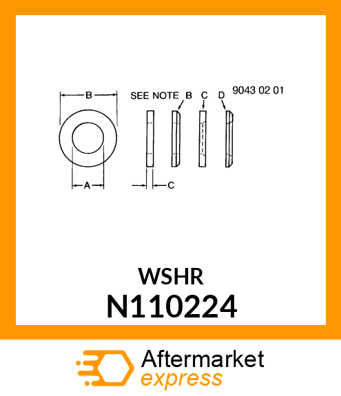 WASHER HEAT TREATED N110224