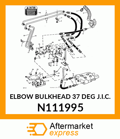 ELBOW BULKHEAD 37 DEG J.I.C. N111995