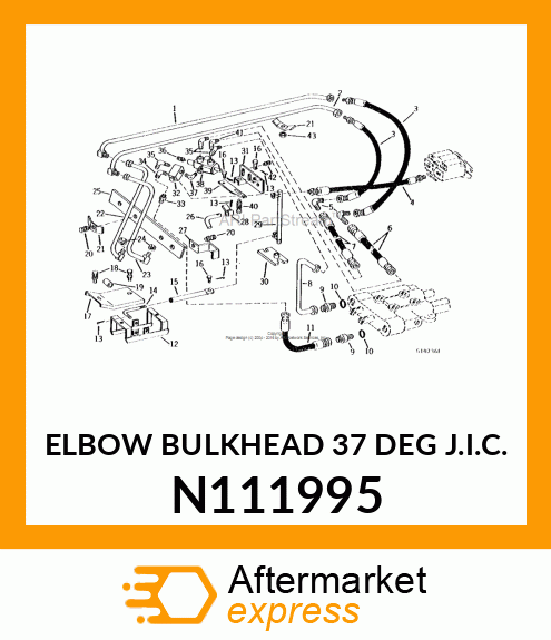 ELBOW BULKHEAD 37 DEG J.I.C. N111995