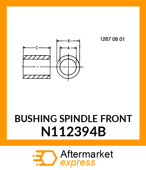 BUSHING SPINDLE FRONT N112394B