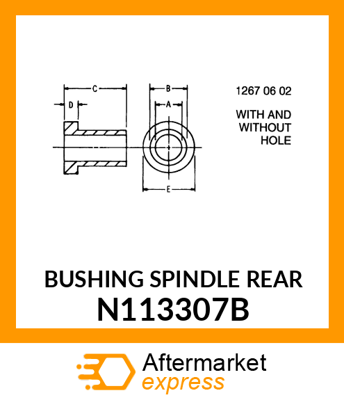 BUSHING SPINDLE REAR N113307B