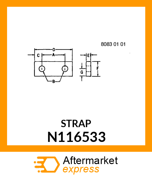 STRAP CONNECTOR DUCT N116533