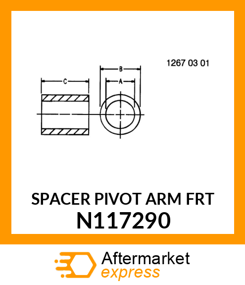 SPACER PIVOT ARM FRT N117290