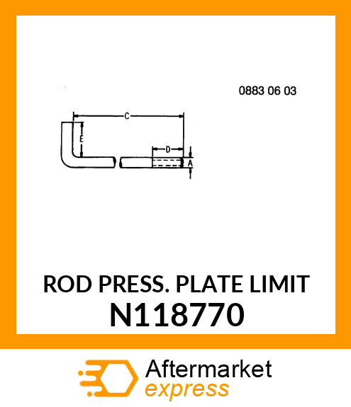 ROD PRESS. PLATE LIMIT N118770