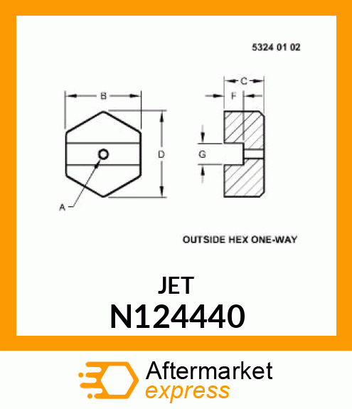 Spare part N124440 + ORIFICE PLATE