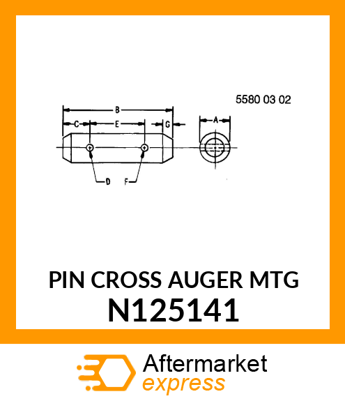 PIN CROSS AUGER MTG N125141