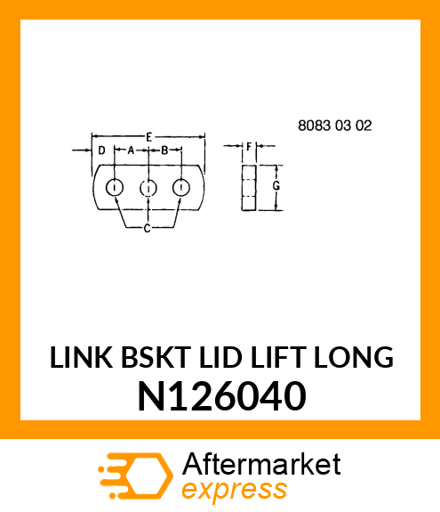 LINK BSKT LID LIFT LONG N126040