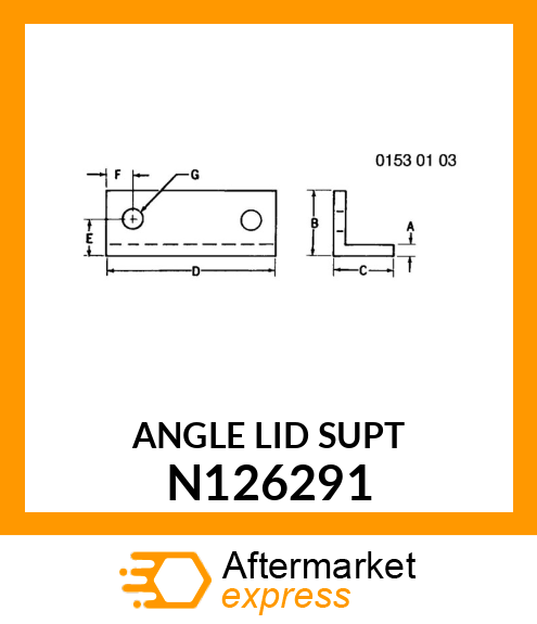 ANGLE LID SUPT N126291