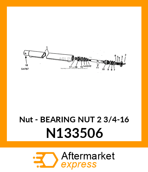 Nut - BEARING NUT 2 3/4-16 N133506