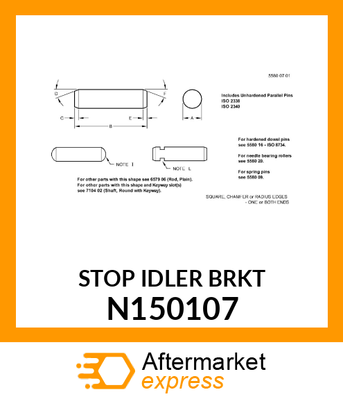 STOP IDLER BRKT N150107