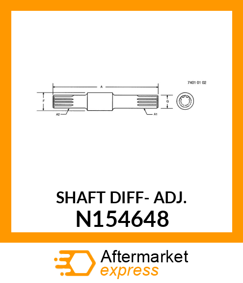 SHAFT DIFF N154648
