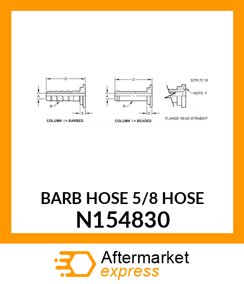 BARB HOSE 5/8 HOSE N154830