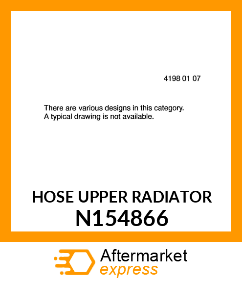 HOSE UPPER RADIATOR N154866