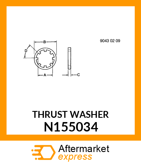 COUNTERSHAFT THRUST WASHER REAR N155034