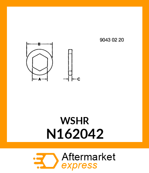 WASHER 1.406 HEX I.D. N162042