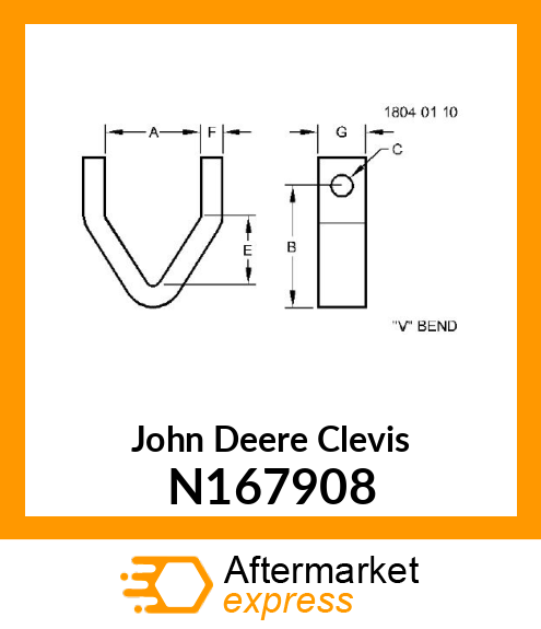 CLAMP HOE OPENER SHOVEL N167908