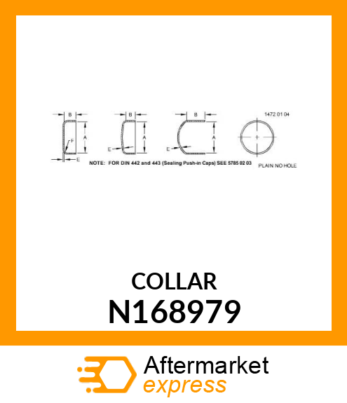 CAP SEED TUBE (DBL DISK) N168979