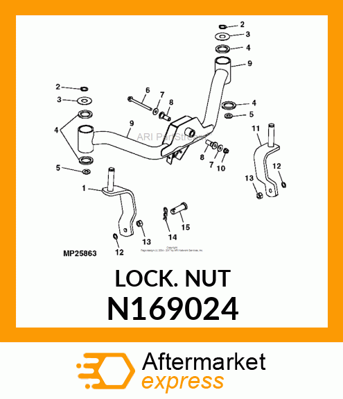 LOCKNUT, HEX FLANGE DEFLECTED 5/8 N169024