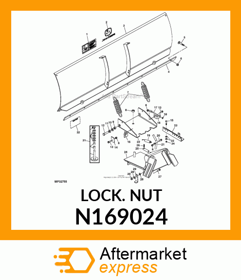 LOCKNUT, HEX FLANGE DEFLECTED 5/8 N169024