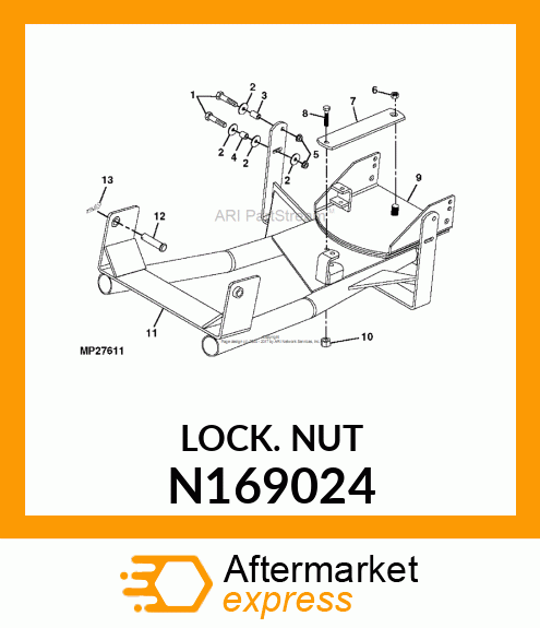 LOCKNUT, HEX FLANGE DEFLECTED 5/8 N169024