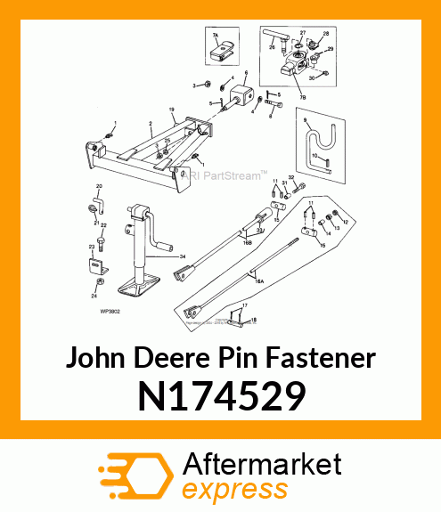 PIN FASTENER, JACK ATTACHING N174529