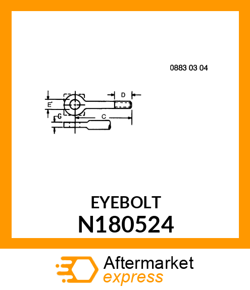 EYEBOLT DOWN PRESSURE N180524